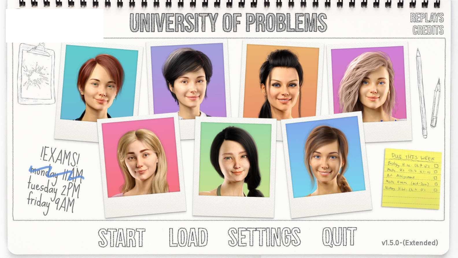 [SLG/汉化/动态/双端] 问题大学 学院情缘/University of Problems v1.5.0 Extended AI汉化 [11.7G/W-游戏网